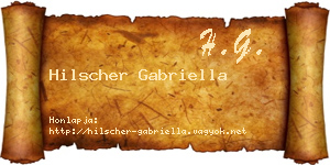 Hilscher Gabriella névjegykártya